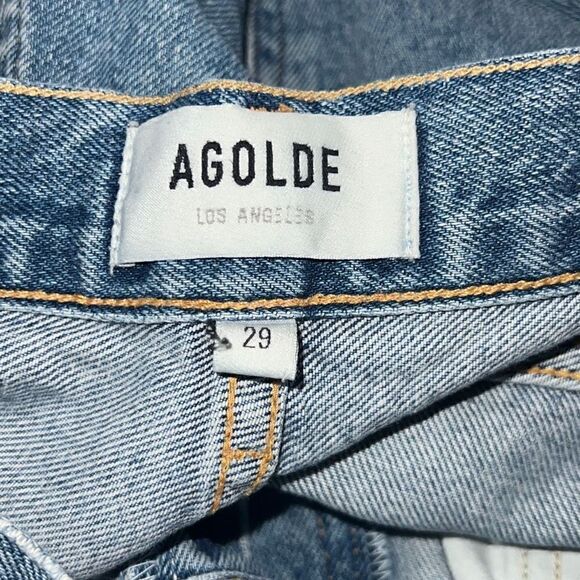 Agolde Jamie High Rise Classic Distressed Button Fly Denim Jeans sz 29 READ - Picture 10 of 11